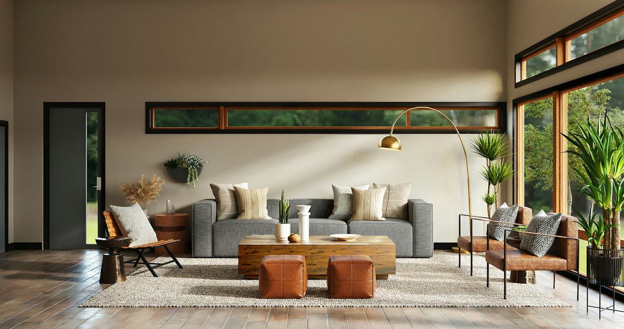 Durable luxury vinyl flooring in a bright living space
